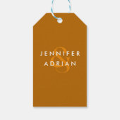 Elegant Minimal Tiger's Eye Modern Wedding Gift Cadeaulabel (Achterkant)
