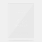 Elegant Minimal Vrijgezellenfeest Acryl Welkomstbo Bord (Voorkant)