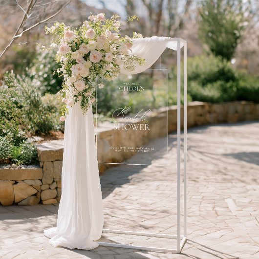 Elegant Minimal Vrijgezellenfeest Acryl Welkomstbo Bord