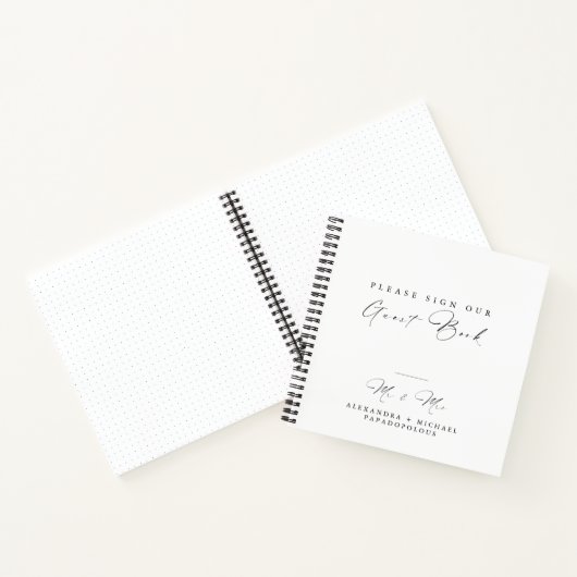 Elegant Minimal Wedding Guest Book Notitieboek (Binnen)