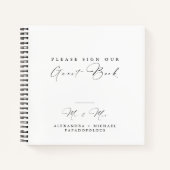 Elegant Minimal Wedding Guest Book Notitieboek (Voorkant)