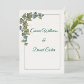 Elegant Minimal Wedding Invitation – Customizable  Kaart (Staand voorkant)