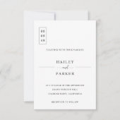 Elegant Minimal Wedding Invitation Kaart (Voorkant)