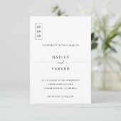 Elegant Minimal Wedding Invitation Kaart (Staand voorkant)
