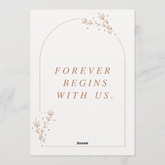 Elegant Minimal Wedding Invitation Kaart (Achterkant)