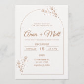 Elegant Minimal Wedding Invitation Kaart (Voorkant)