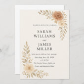 Elegant Minimal Wedding Invitation Kaart (Voorkant / Achterkant)