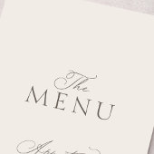 Elegant Minimal Wedding Menu Card with Pattern Kaart