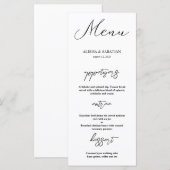 Elegant Minimal Wedding Menu Kaarten (Voorkant / Achterkant)