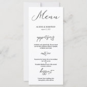 Elegant Minimal Wedding Menu Kaarten (Voorkant)