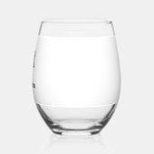 Elegant Minimal Wedding Monogram Stemless Wine Gla Wijnglas Zonder Voet (Links)