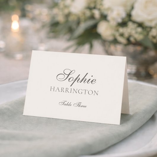 Elegant Minimal Wedding Place Card  Kaart