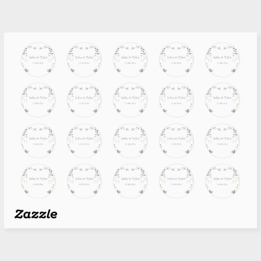 Elegant Minimal Wedding Sticker (Vel)