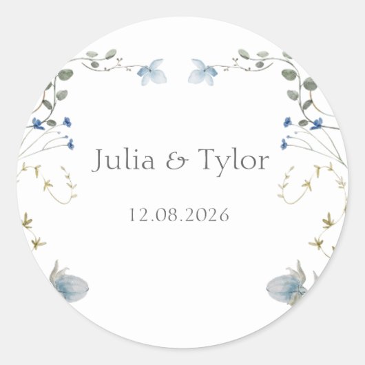 Elegant Minimal Wedding Sticker (Voorkant)