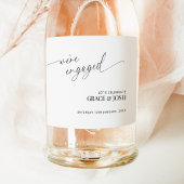 Elegant Minimal We're Engagement Party Sparkling Wijnetiket