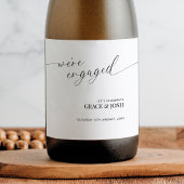 Elegant Minimal We're Engagement Party Wijn Etiket