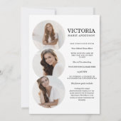 Elegant Minimal White Photo Typography Afstuderen Aankondiging (Achterkant)