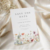 Elegant Minimal Wildflower Wedding Save The Date