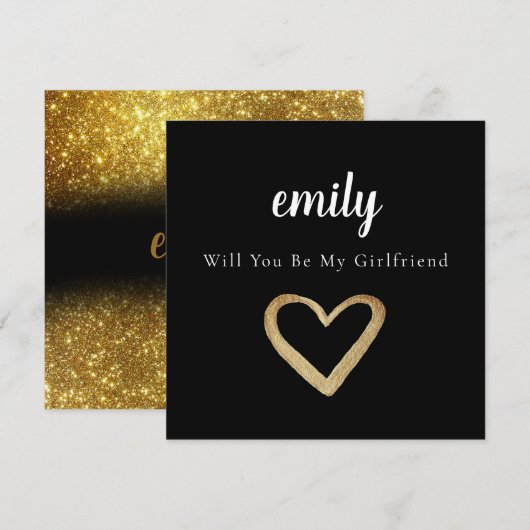 Elegant Minimal zal je mijn Vriendin Kaart zijn (Voorkant / Achterkant)