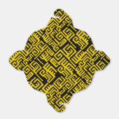 Elegant Minimale Afrikaanse Tribale Gele Lijn Bedankdoosjes (Uitgevouwen)