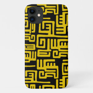 Elegant Minimale Afrikaanse Tribale Gele Lijn Case-Mate iPhone Case