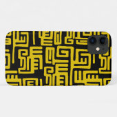 Elegant Minimale Afrikaanse Tribale Gele Lijn Case-Mate iPhone Case (Achterkant (horizontaal))
