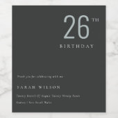 Elegant Minimale Bold Black Blauw Elke zondag Wijn Etiket (Enkel label)