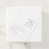 Elegant Minimale Bold Dusky Blue Elke zondag Bedankjes Labels (In situ)