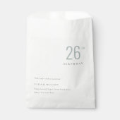 Elegant Minimale Bold Dusky Blue Elke zondag Bedankzakje (Voorkant)