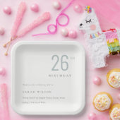 Elegant Minimale Bold Dusky Blue Elke zondag Papieren Bordje (Feest)