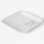 Elegant Minimale Bold Dusky Blue Elke zondag Papieren Bordje (Gebogen)