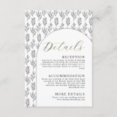 Elegant minimale bruiloft - Details Enclosure Card Informatiekaartje (Voorkant)