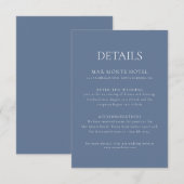 Elegant minimale bruiloft - Details Enclosure Card Kaart (Voorkant / Achterkant)