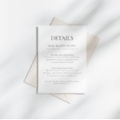 Elegant minimale bruiloft - Details Enclosure Card Kaart