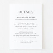 Elegant minimale bruiloft - Details Enclosure Card Kaart