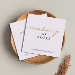 Elegant Minimale Chic Makeup Artist Beauty Vierkante Visitekaartje