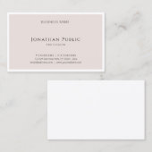 Elegant Minimale Design Moderne Sjabloon Luxe Cool Visitekaartje (Voorkant / Achterkant)