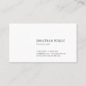 Elegant Minimale Design Sjabloon Modern Trendy Visitekaartje (Voorkant)