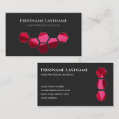 Elegant minimale donkergrijze bessen hexagon vorme visitekaartje (Voorkant / Achterkant)