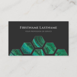 Elegant minimale donkergrijze kristalharen visitekaartje