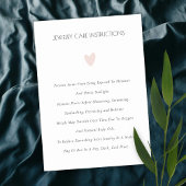 Elegant Minimale Eenvoudige Blush Heart Jewelry Ca Visitekaartje