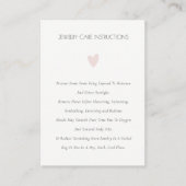 Elegant Minimale Eenvoudige Blush Heart Jewelry Ca Visitekaartje (Voorkant)