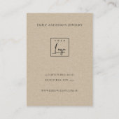 Elegant Minimale Eenvoudige Blush Heart Jewelry Ca Visitekaartje (Achterkant)