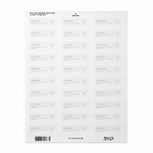 Elegant Minimale Eenvoudige Blush Pink Heart Addre Etiket (Full Sheet)