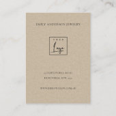 Elegant Minimale Eenvoudige Blush Silver Jewelry C Visitekaartje (Achterkant)