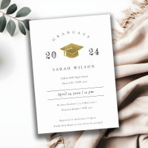 Elegant minimale eenvoudige Gold Foil Graduation P