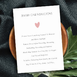 Elegant minimale eenvoudige roze hartsoppas visitekaartje