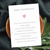 Elegant minimale eenvoudige roze hartsoppas visitekaartje