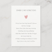 Elegant minimale eenvoudige roze hartsoppas visitekaartje (Voorkant)