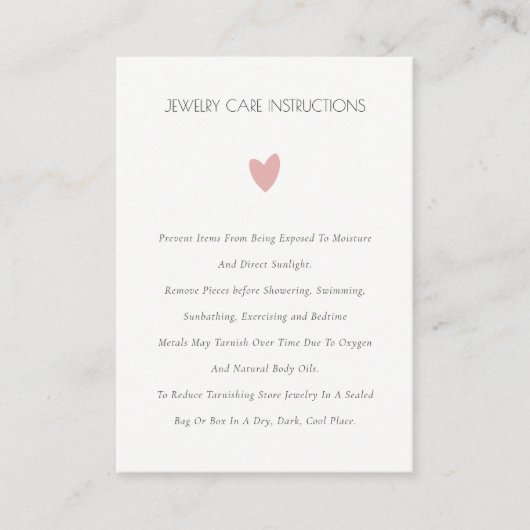 Elegant minimale eenvoudige roze hartsoppas visitekaartje (Voorkant)